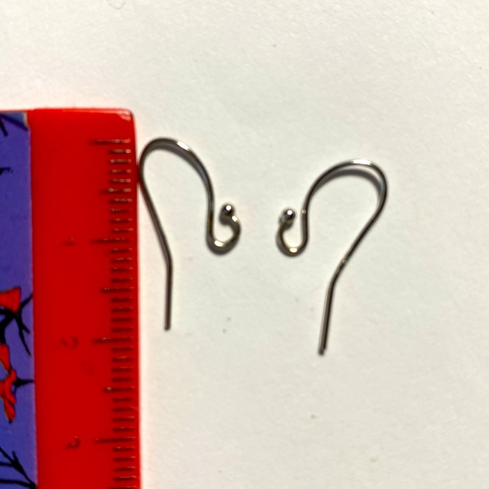 14k Solid White Gold Interchangeable Lever Back E… - image 3